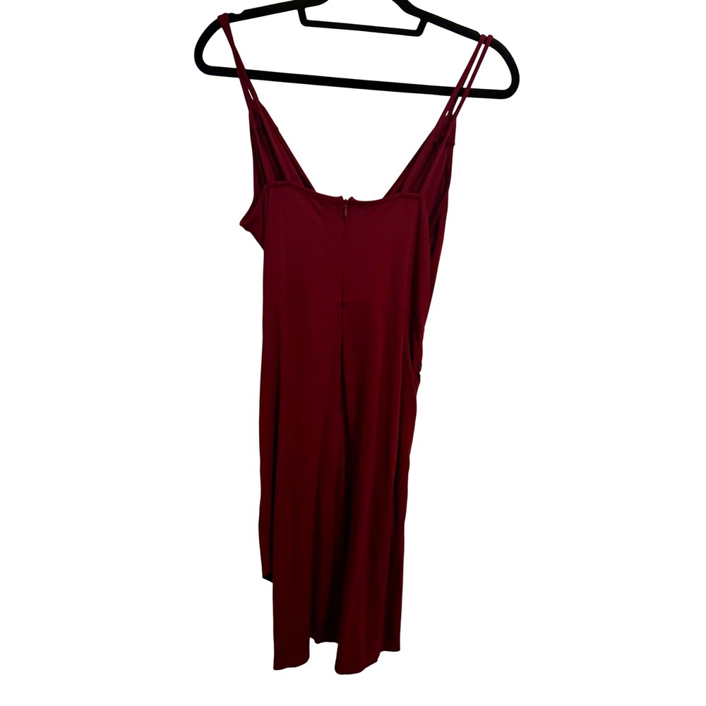Grace Karin Burgundy Ruched Wrap Cocktail Dress Size M Sleeveless - Picture 5 of 7